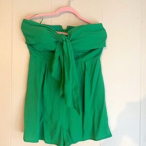 Lush Strapless Romper - Green - Size XL